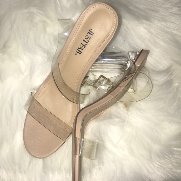 clear heels justfab